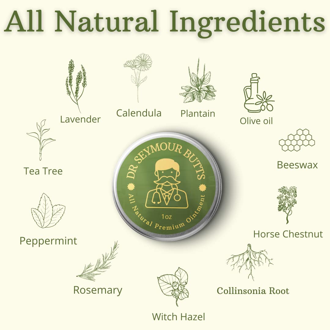 Dr. Seymour Butts All-Natural Hemorrhoid Care Cream – with 10 Botanicals Including Witch Hazel, Calendula & Horse Chestnut – Soothing Relief for Burning, Itching & Irritation. Dr. Seymour ButtsBuy Supplements Australia