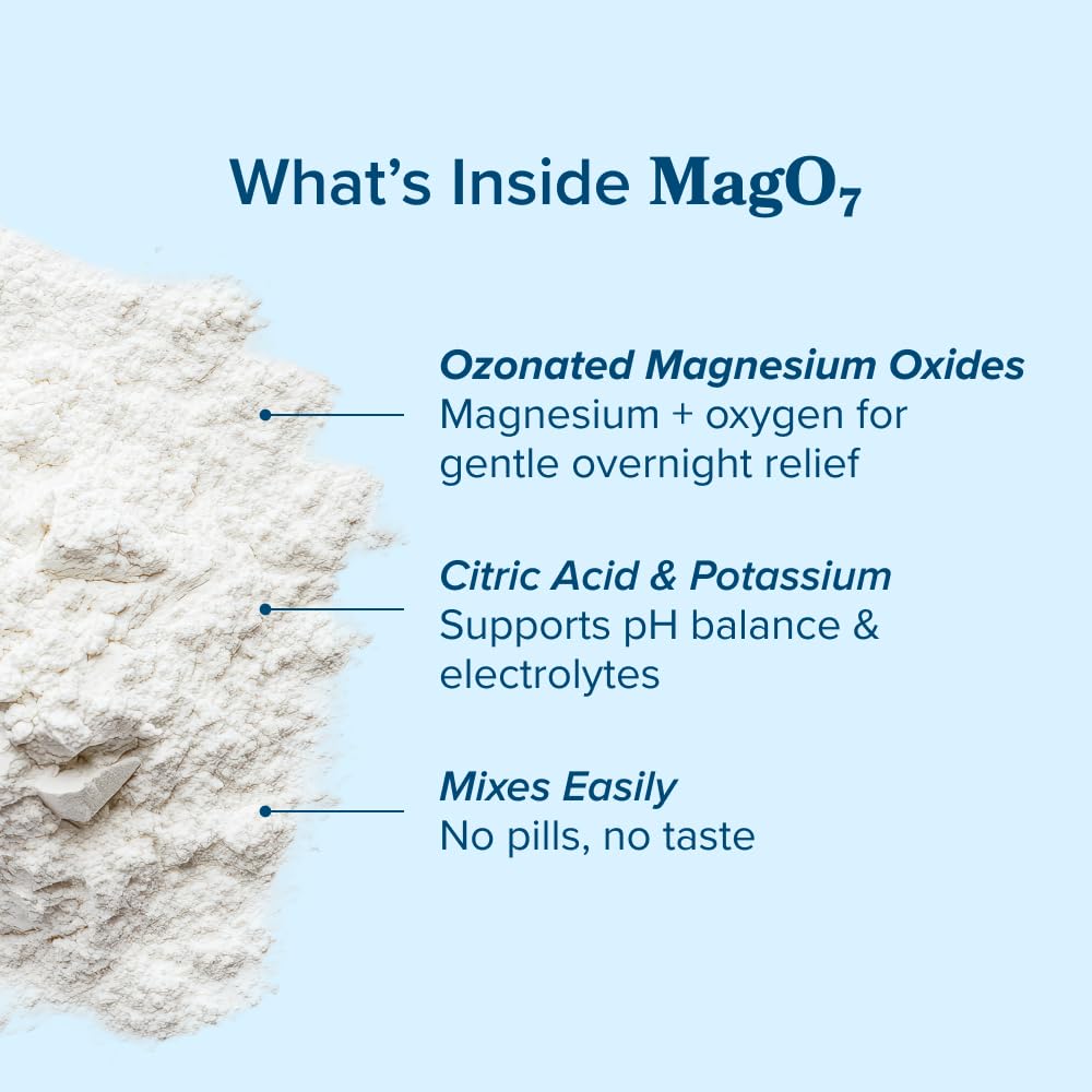 nbpure MagO7 - Natural Colon Cleanse & Detox Powder - Occasional Constipation Relief, Stool Softener, & Bloating Support for Men & Women - Ozonated Magnesium Oxide, 150 Gram nbpure buy supplements Au