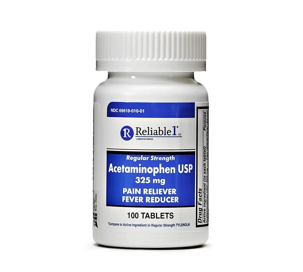 Reliable 1 Regular Strength Acetaminophen USP Tablets 325 mg, 100 Count Reliable-1 LaboratoriesBuy Supplements Australia