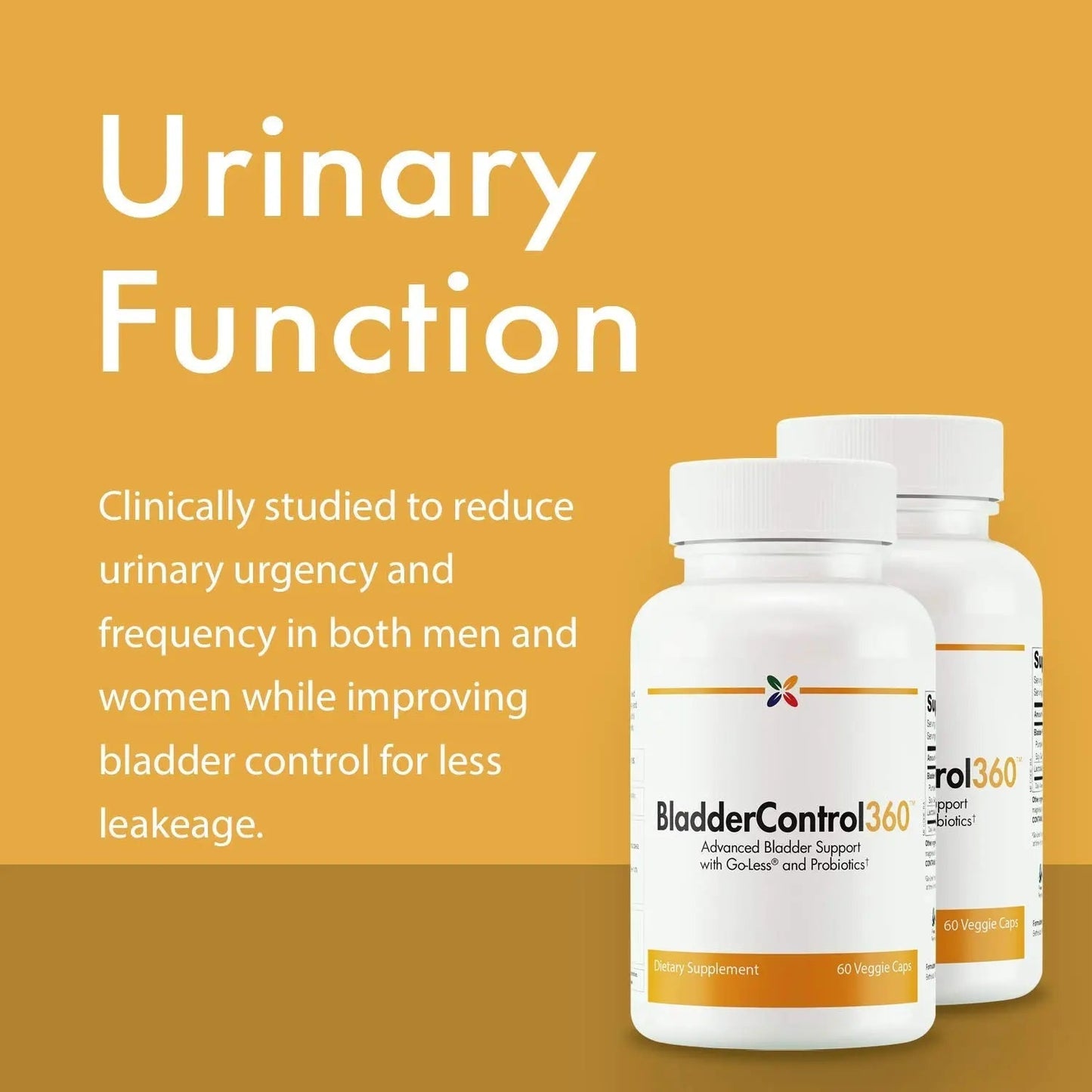 Stop Aging Now - BladderControl360 Formula - Bladder Control Support - Go-Less & Probiotics - Urinary Health Probiotic Supplement - Lactobacillus Rhamnosus, Pumpkin Seed & Soy Germ Extracts - 60 Vcaps Stop Aging NowBuy Supplements Australia