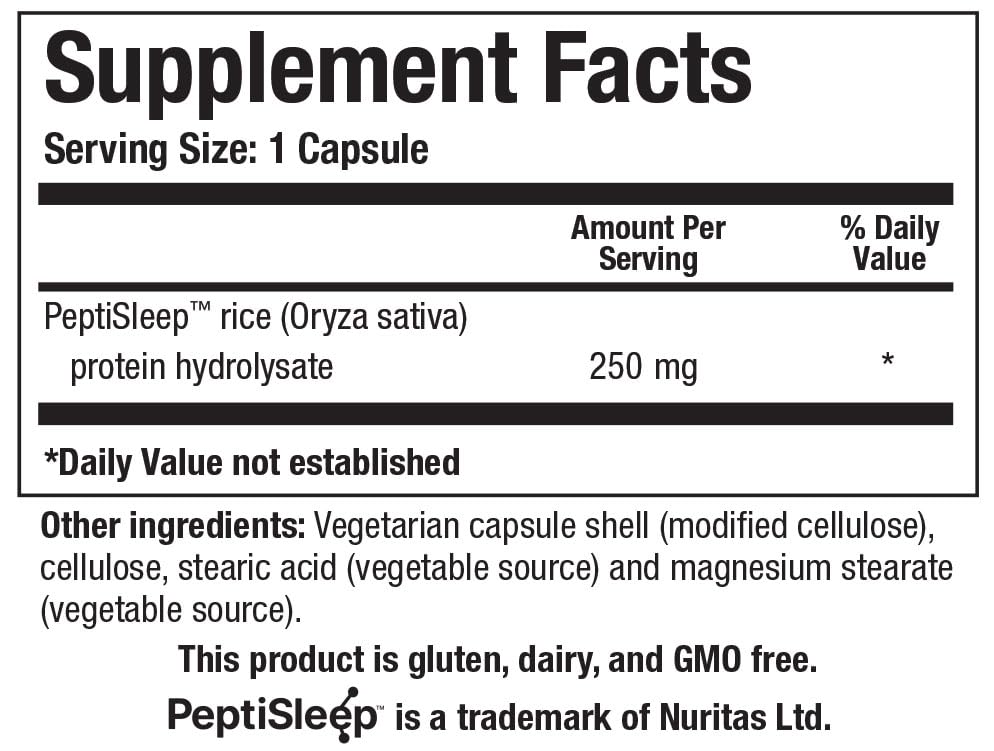 Biotics Research SleepTides - Plant Peptide Sleep Support for Deep and REM Sleep, Bioactive Rice Protein Peptides, Supports Healthy Cortisol Levels, Non-Habit Forming, Gluten, Dairy, GMO Free, 30 Caps BIOTICS RESEARCH buy supplements Au