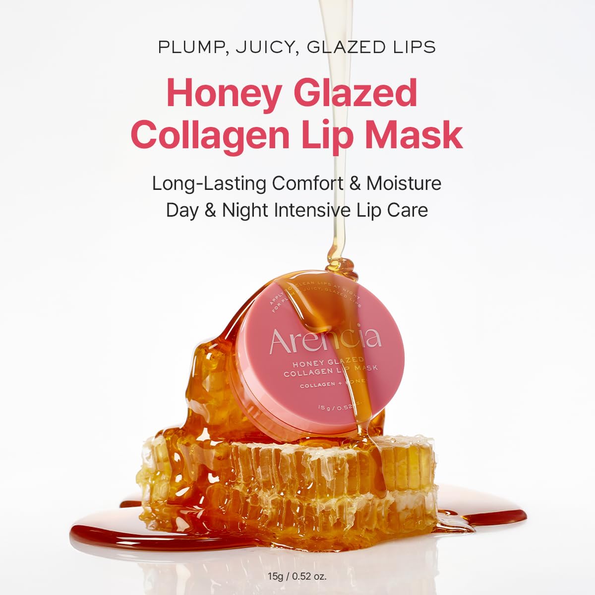 Arencia Honey Glazed Collagen Lip Mask, Overnight Lip Treatment with Collagen and Honey, 0.52 oz ARENCIABuy Supplements Australia