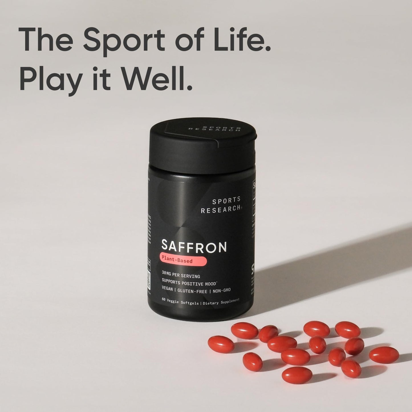 Sports Research® Pure Saffron Supplement, 30 mg - Mood & Stress Support - Made w/Affron® Saffron Extract - Vegan Certified · Non-GMO · Gluten Free – 60 Veggie Softgels Sports Research buy supplements Au