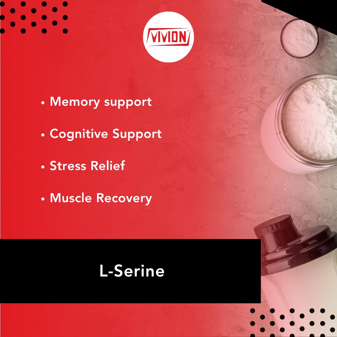 L‑Serine Powder - 1000 Grams - Amino Acid - Powdered for Manufacturing Cognitive Health & Cellular Support Tablet Capsule Formulations - 1 kg (2.2 lb) VivionBuy Supplements Australia