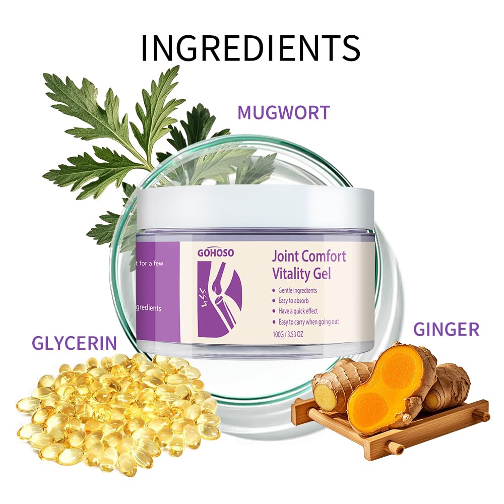Joint Purple Gel, Cooling Massage Cream with Turmeric for Back, Neck, Joints & Muscles – Hydrating Gel for Active Lifestyles ENVISHABuy Supplements Australia