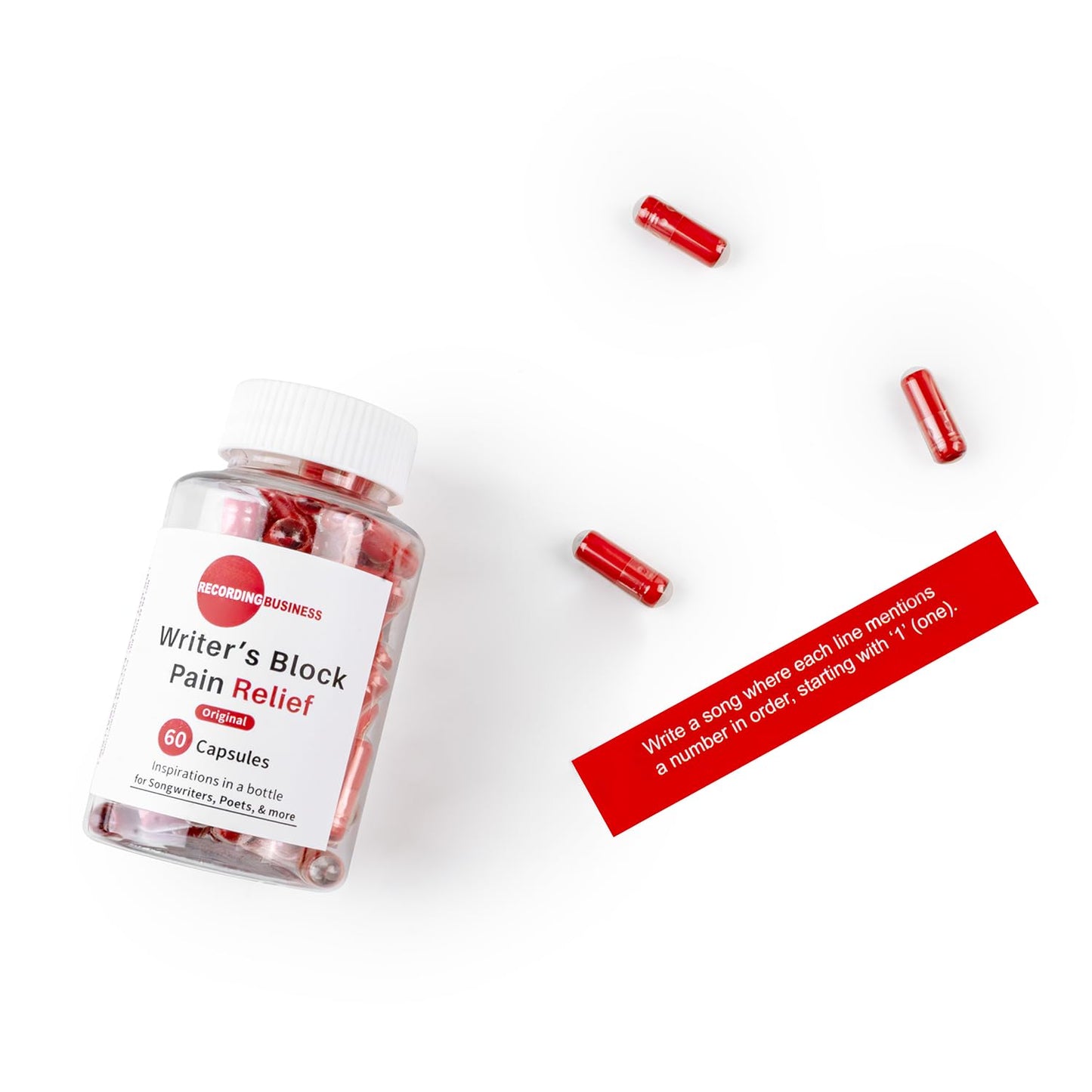 Recording Business Writer's Block Pain Relief (60 Original Songwriting Prompts in Capsules) for Artists/Musicians, Songwriters, & Poets Recording BusinessBuy Supplements Australia