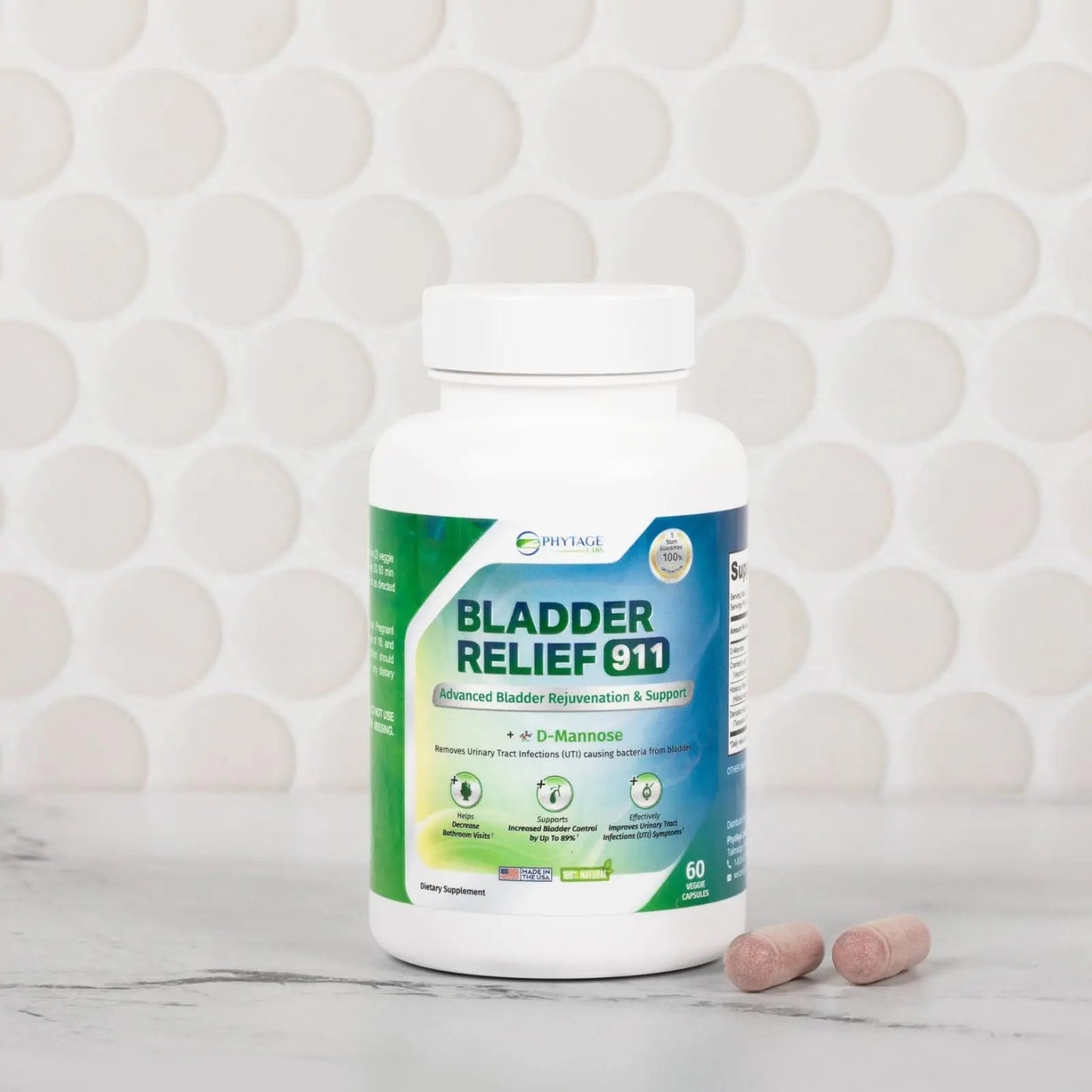 Phytage Labs Bladder Relief 911 Detoxifying Strength - for Men and Women Provides Bladder Support, 60 Veggie Capsules - 2 Pack Phytage LabsBuy Supplements Australia