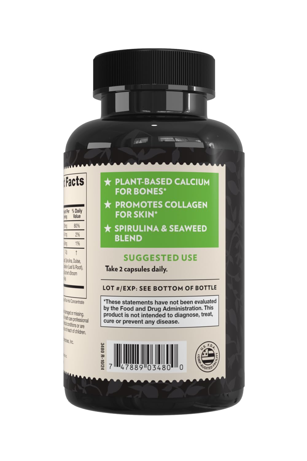 Crystal Star Ocean Minerals Supplement (60 Capsules) – Daily Herbal Supplement for Bone Health & Collagen – Sea Buckthorn, Spirulina & Organic Alfalfa - Non-GMO Crystal StarBuy Supplements Australia