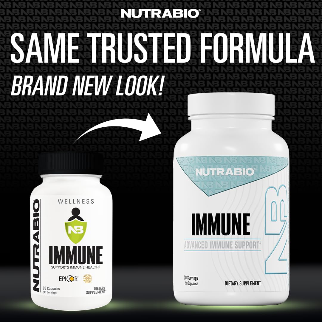 NutraBio Immune Support Supplement with EpiCor - 90 Vegetable Capsules NutraBioBuy Supplements Australia