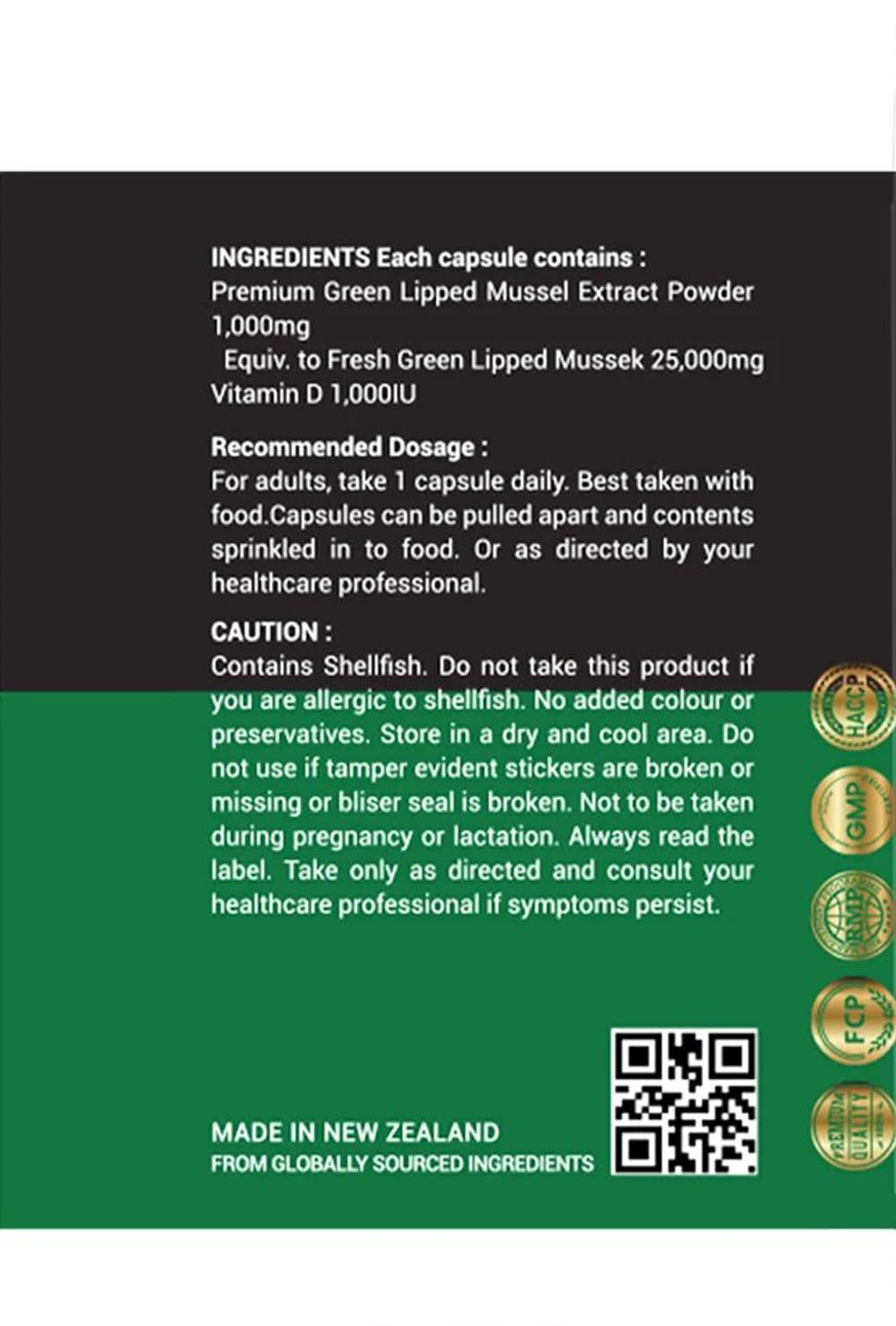 Natural NZ GLM (Green Lipped Mussel) Joint Max 25000 180 Capsuels (1) Natural NZBuy Supplements Australia