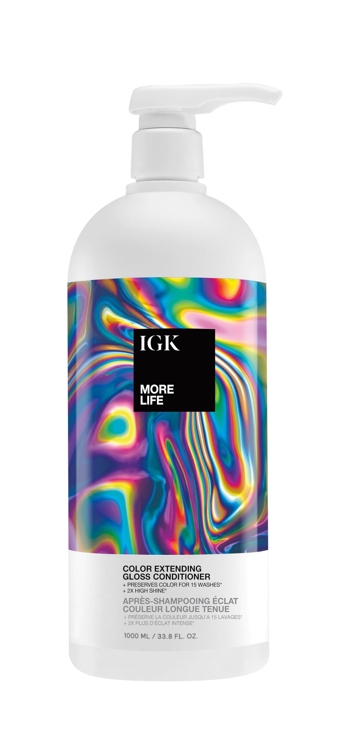 IGK MORE LIFE Color Extending Conditioner | Extends Color While Boosting Gloss and Softness | Helps Protect Color-Treated Hair from Fade | 33.8 Oz IGKBuy Supplements Australia
