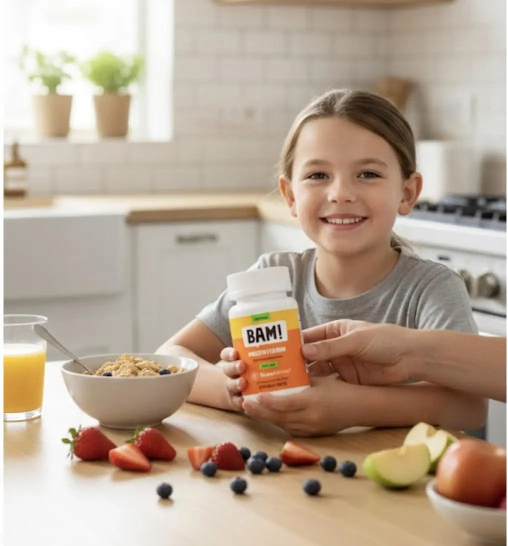 NovaFerrum BAM Chewable Multivitamin for Kids & Adults Ages 4 and Above – Fruit Blast Flavor – 60 Chewable Tablets NovaFerrum