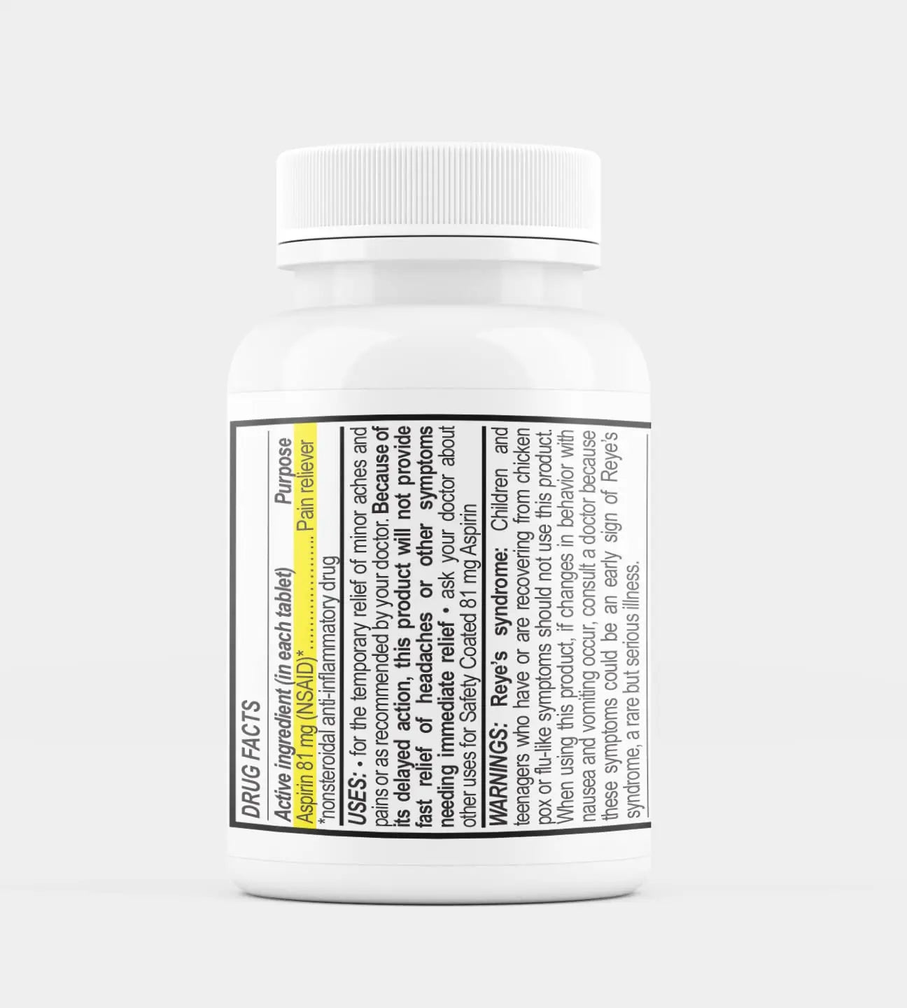 MedPlus Low Dose Aspirin 81 mg - 500 Tablets | Enteric Coated | Pain Reliever for Minor Aches and Pains, Fever Reducer - Made in USA MedPlusBuy Supplements Australia