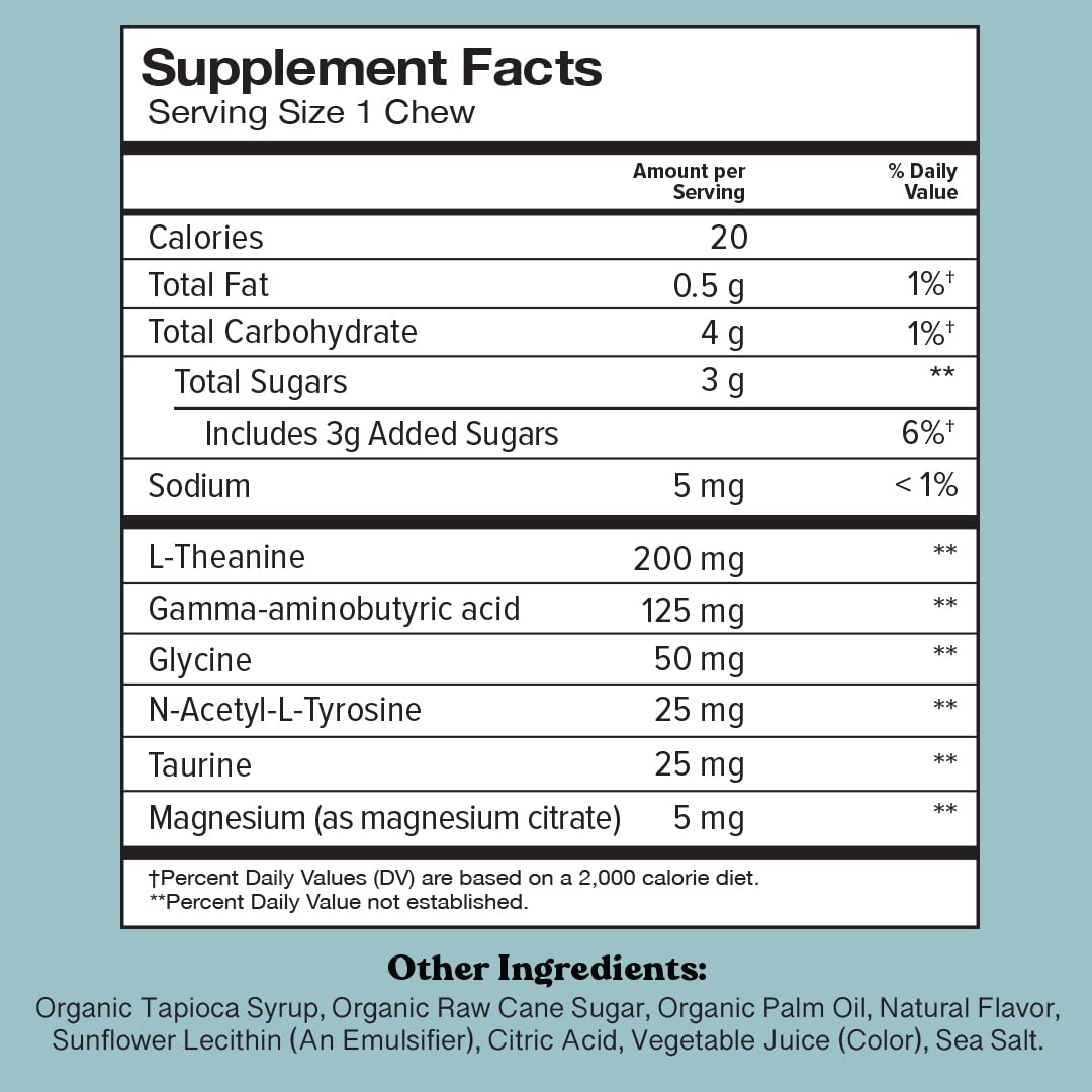 Chewsy So Long Stress, Calm Fruity Chews, Stay Calm & Focused. w/L-theanine, Amino Acid, GABA, Glycine, Tyrosine, Taurine & Magnesium. Non-GMO and Gluten-Free. Tropical Fruity Chews, 30-Day Supply CHEWSYBuy Supplements Australia