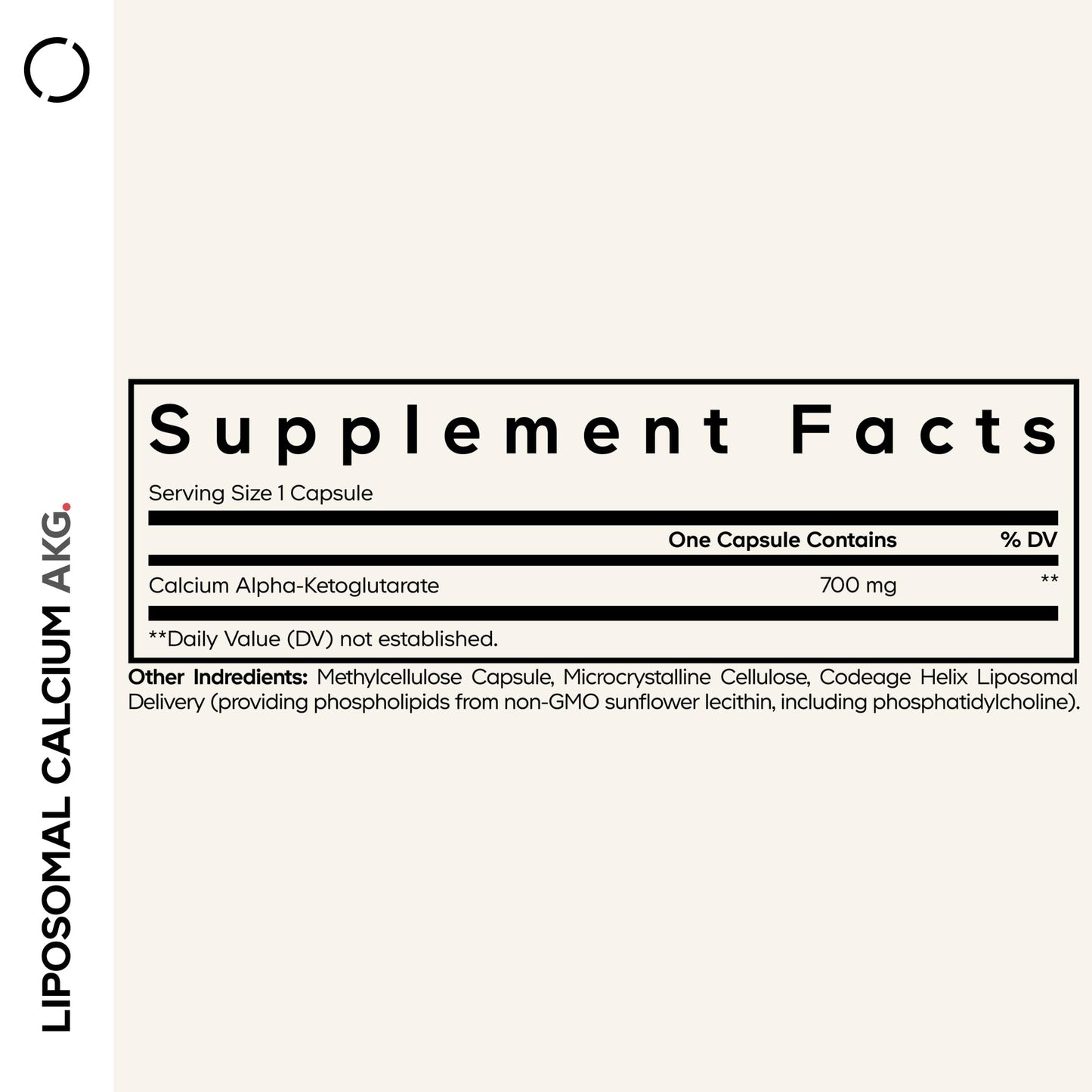 Codeage Liposomal Calcium AKG Supplement - Calcium Alpha-Ketoglutarate - 2-Month Supply - Liposomal Delivery - 1 Capsule Per Serving - Non-GMO, Gluten-Free - 60 Capsules CodeageBuy Supplements Australia