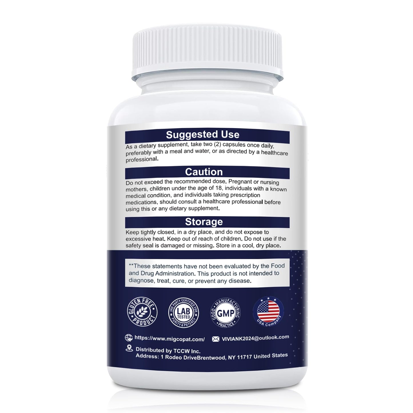 Migcopat Probiotic Prebiotic, Postbiotic & Digestive Enzymes for Digestive Health, 80 Billion CFU Probiotics Complete Gut Support with Berberine, Cinnamon, L-Glutamine