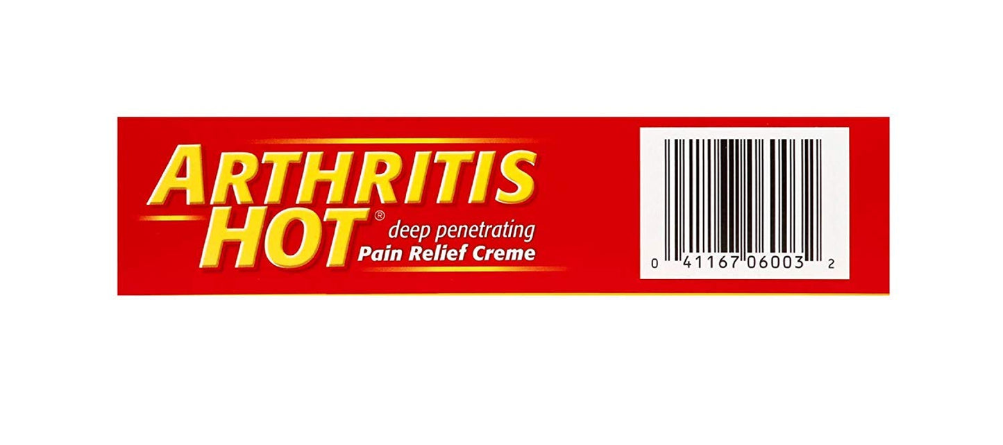 Arthritis Hot Pain Relief Creme-3, oz. Arthritis HotBuy Supplements Australia