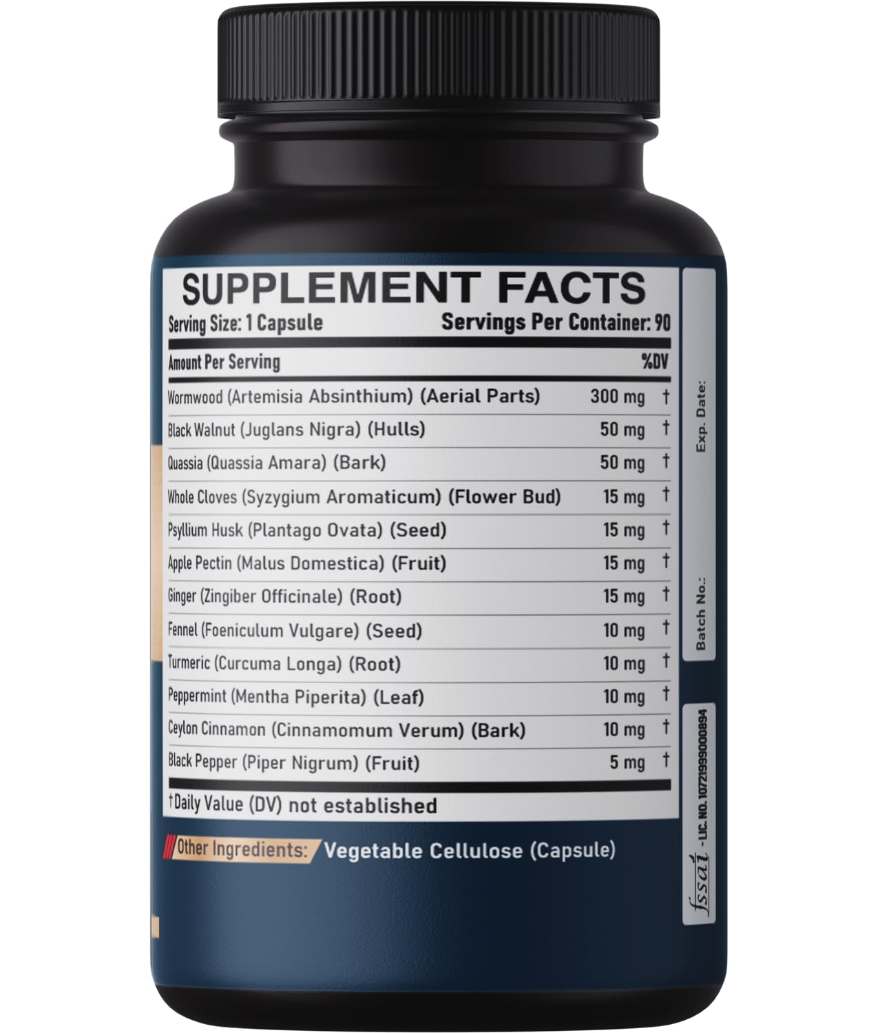 DEDICAD 12in1 Wormwood Black Walnut Clove Capsules - Immune, and Mood Support - 3 Month Supply - 90 Vegan Capsules DEDICAD buy supplements Au