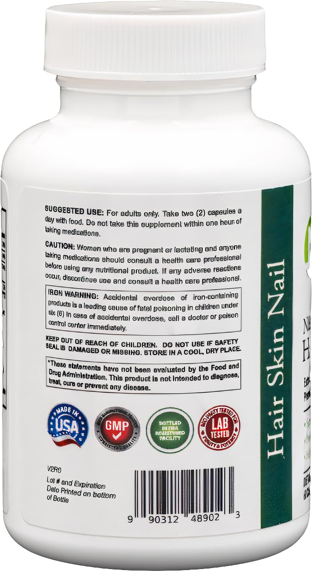 Dr's Nature & Nutrition Hair, Skin & Nail Plus Vitamin Supplement with Biotin 5000mcg, Bamboo Extract, Collagen Support - Extra Strength Beauty Supplement for Men and Women - 60 Capsules Dr's Nature & NutritionBuy Supplements Australia