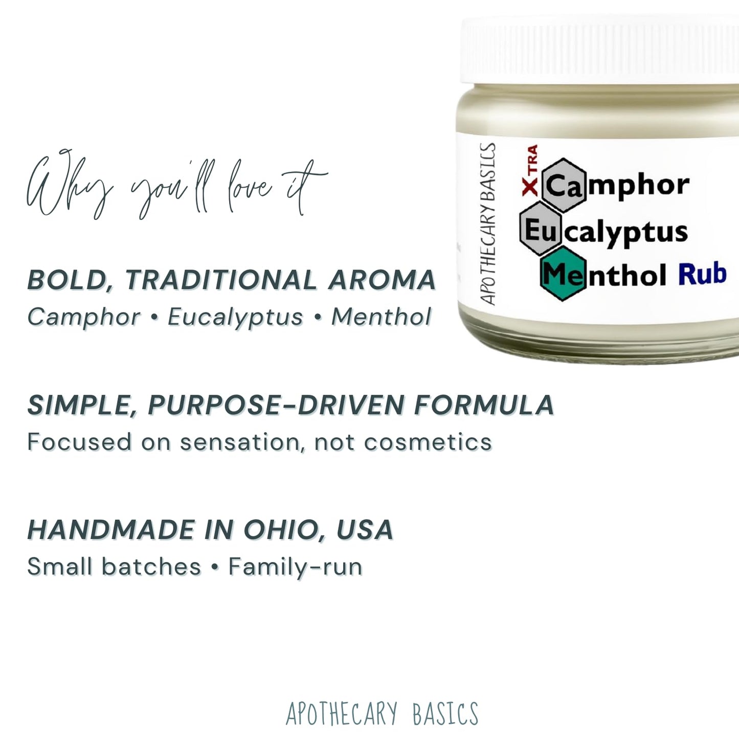 Camphor+Eucalyptus+Menthol Xtra Rub – Handmade with Menthol, Camphor & Eucalyptus – Soothing & Refreshing – 2.5 fl oz IEG StoreBuy Supplements Australia