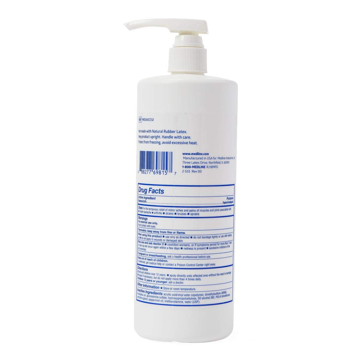 Medline ActivICE Topical Pain Reliever 32 oz MedlineBuy Supplements Australia