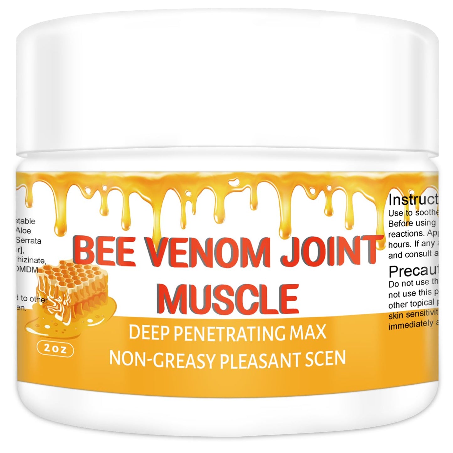 MRBOOHINET Organic Bee Venom Therapy Serum, Professional Joint & Muscle & Bone Release Cream - 24 Hour Soothing Effective Release for Back, Neck, Hand, Foot, Knee, Muscle, Shoulder, Hip, Nerve MRBOOHINETBuy Supplements Australia