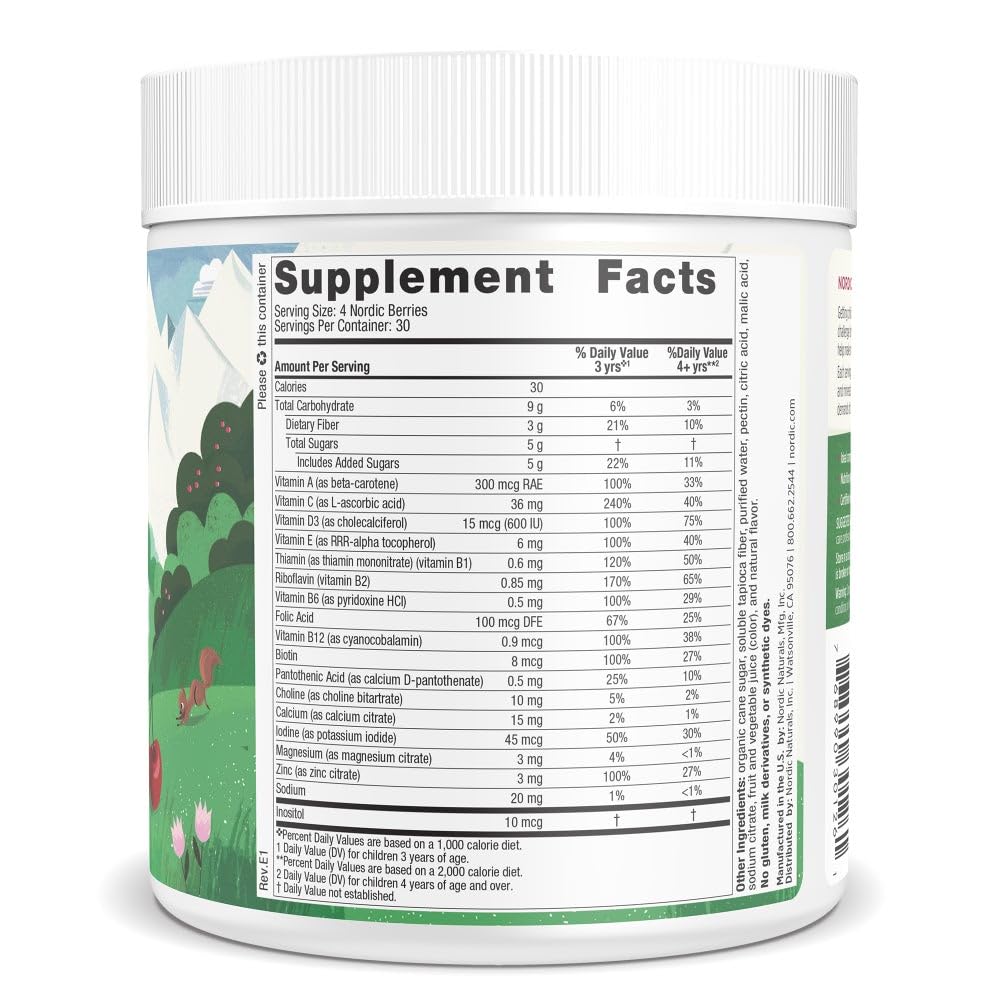 Nordic Naturals Nordic Berries, Cherry Berry - 120 Gummy Berries - Great-Tasting Multivitamin for Ages 2+ - Growth, Development, Optimal Wellness - Non-GMO, Vegetarian - 30 Servings Nordic NaturalsBuy Supplements Australia