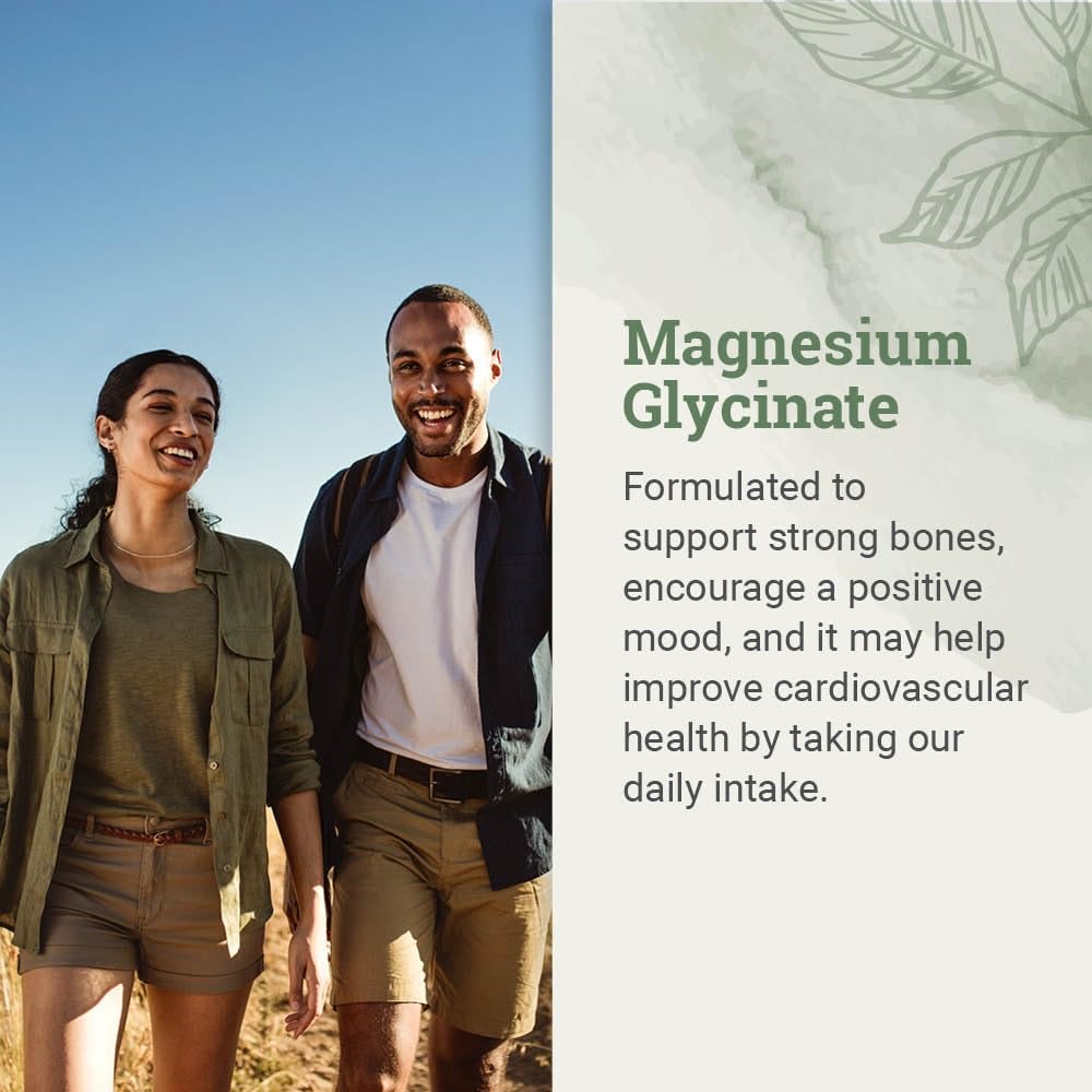 Pure Magnesium Glycinate 500mg - Chelated Magnesium Supplement, High Absorption Capsules for Sleep, Glicinato De Magnesio with Organic MCT Powder (120 Capsules) Earth Harmony NaturalsBuy Supplements Australia