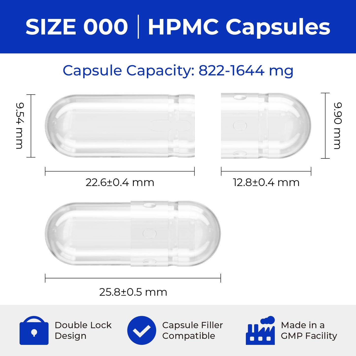 ATLEMISME Empty Vegan Capsules Size 000-1000 Count Vegetable Capsules for DIY Filling with 2 Micro Lab Spoons ATLEMISMEBuy Supplements Australia