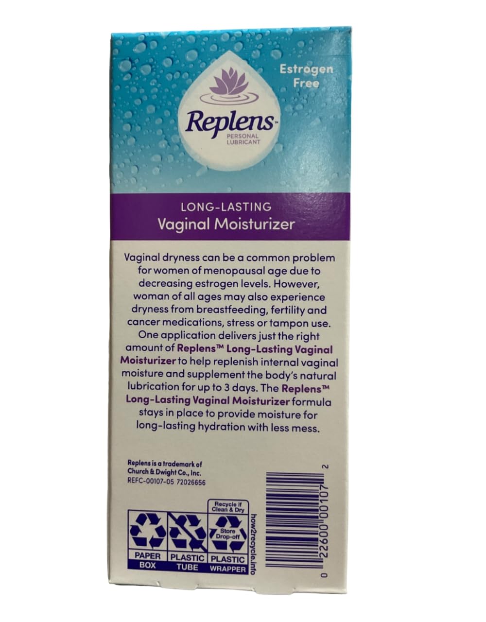 Replens Long-Lasting Vaginal Moisturizer with Reusable Applicator, 1.23 Ounce Replens buy supplements Au