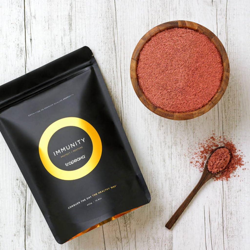 Tropeaka Immunity Powder - Immune Support Supplement, Antioxidant Rich Superfood Powder with Vitamins & Minerals, Boost Energy & Collagen Production - Vegan, Gluten Free, Non-GMO - 7oz (20 Servings) TropeakaBuy Supplements Australia
