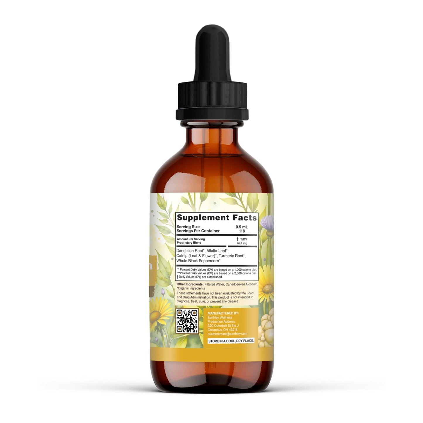 Earthley Wellness Postpartum Balance, Supports and Balances Female Hormones, Supports Postpartum Recovery, Smooths Out Mood Swings, Essential Herbs Like Dandelion Root, Catnip, & Alfalfa (2oz) Earthley WellnessBuy Supplements Australia