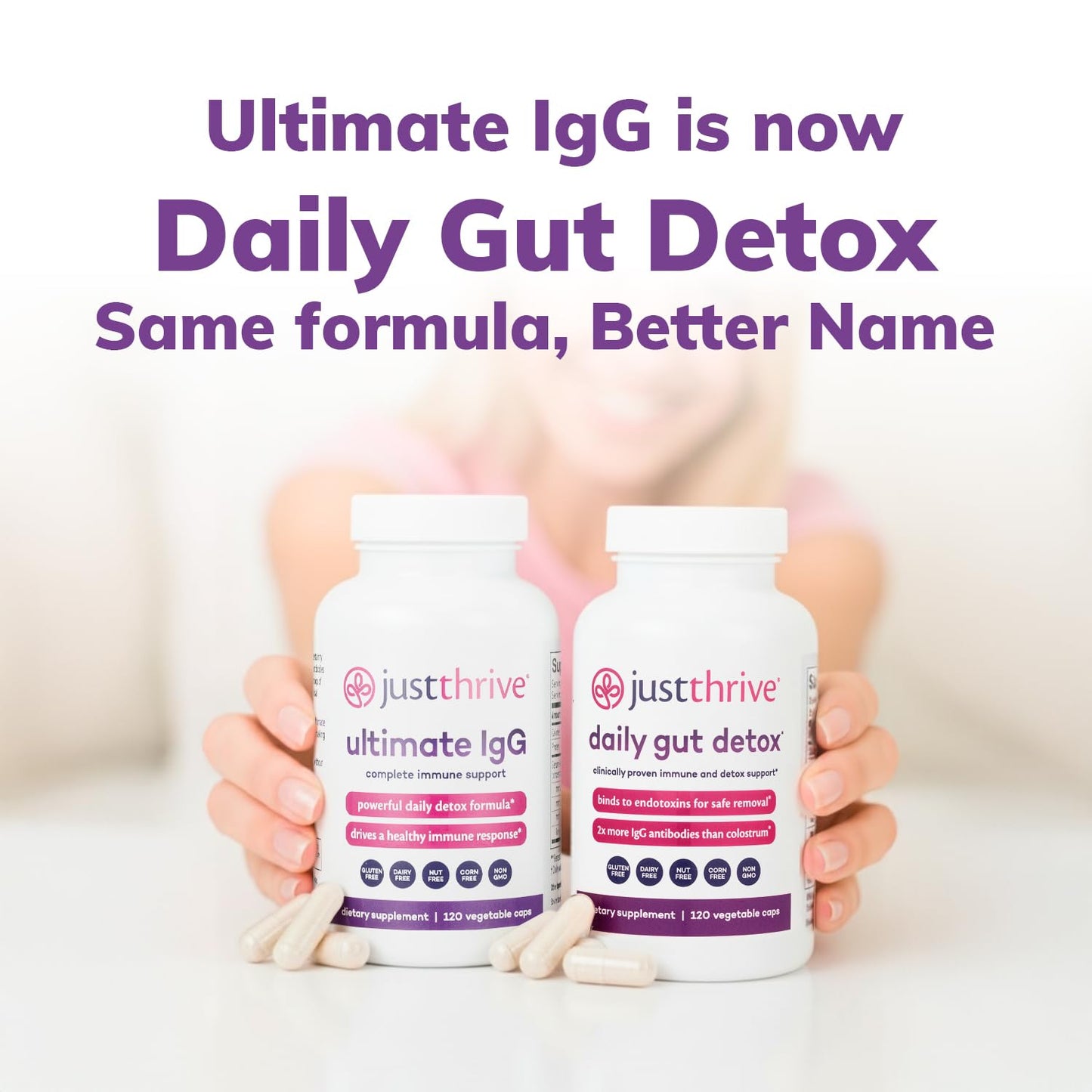 Daily Gut Detox - Ultra-Concentrated Detox & Immune Support Supplement with IgG Antibodies - Promotes Gut Health, Detoxification & Balanced Immune Response