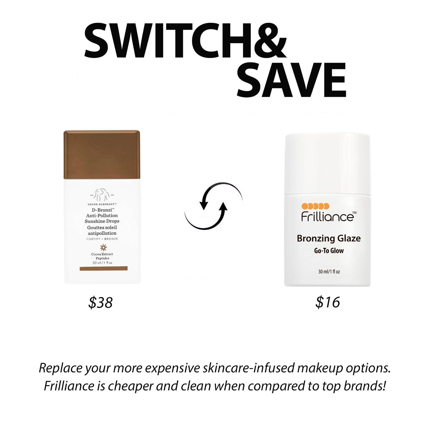 Frilliance Hydrating Go-To Glow, Bronzing Glaze Drops, Cruelty-Free Hypoallergenic for Teens of All Skin Types, 30 ml / 1 fl oz FrillianceBuy Supplements Australia