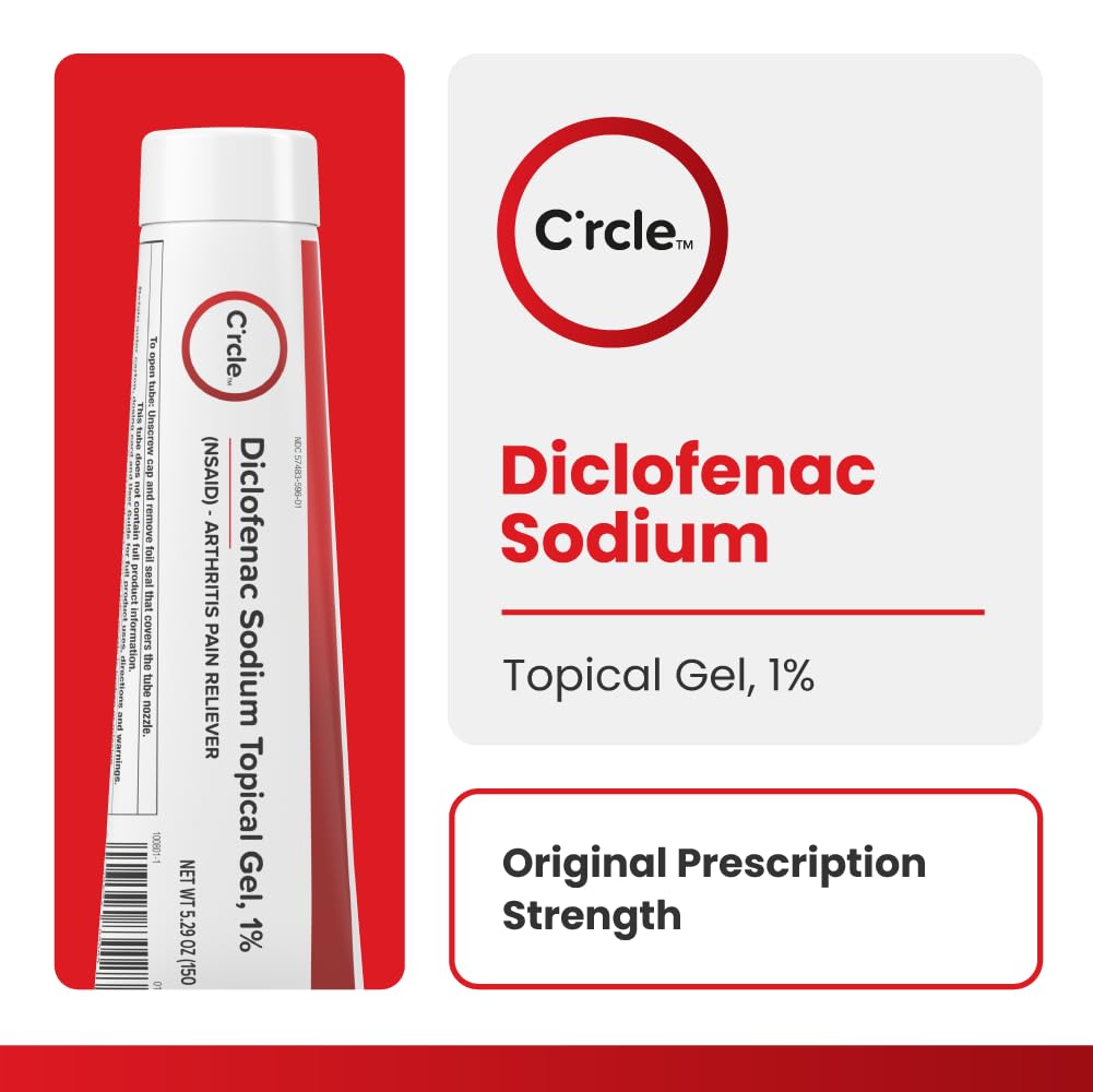 Diclofenac Sodium Gel 1% 150g Effective Arthritis Pain Reliever - Prescription Strength Anti-Inflammatory Gel - Extra Strength Arthritis Cream for Daily Use - Get Over-The-Counter Relief(1Pack) C'rcleBuy Supplements Australia