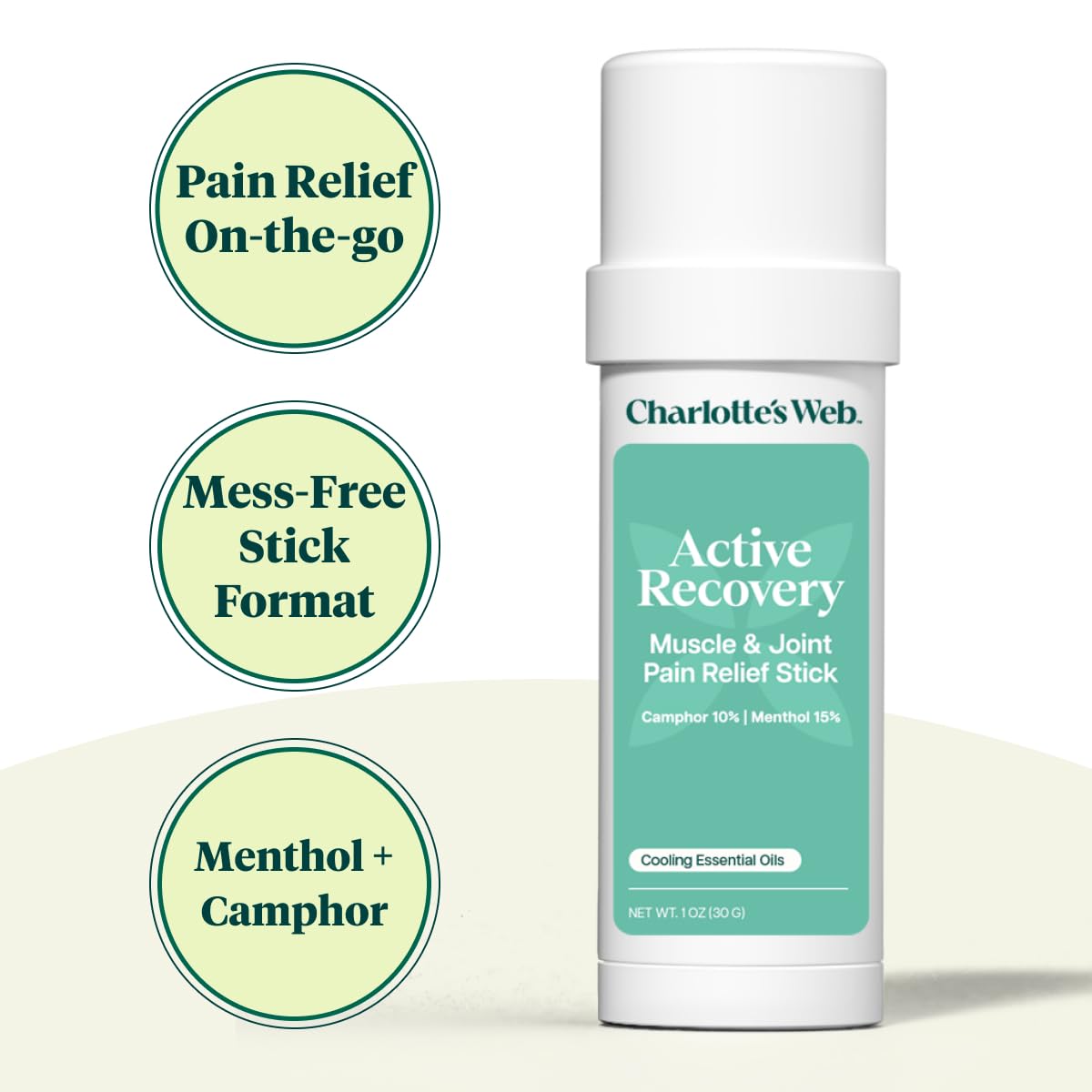 Charlotte's Web Active Recovery Muscle & Joint Pain Relief Stick 1oz Charlotte's WebBuy Supplements Australia