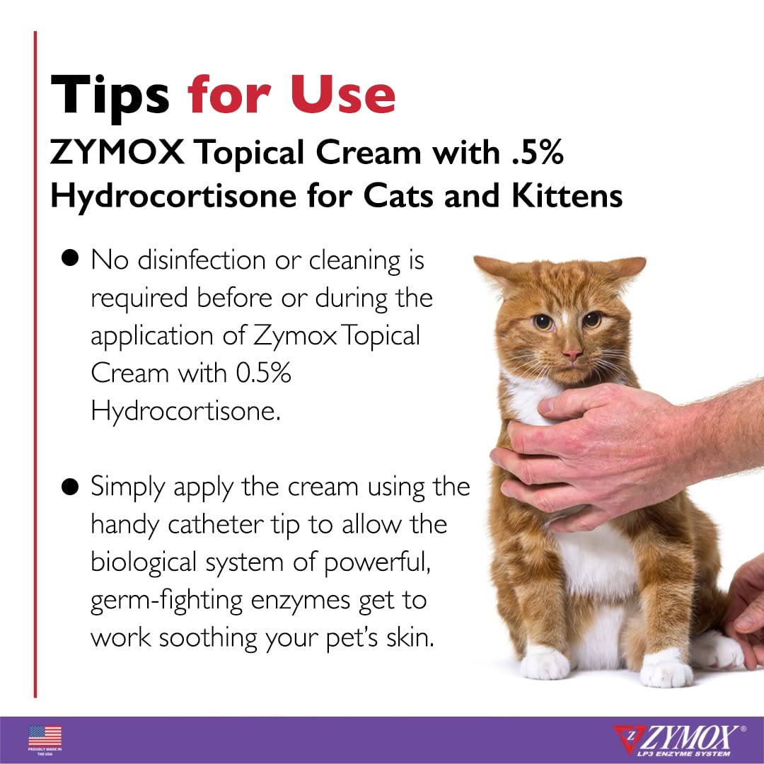 Zymox Cat & Kitten Topical Cream w/ .5% hydrocortisone - 1 oz. Tube Zymox buy supplements Au