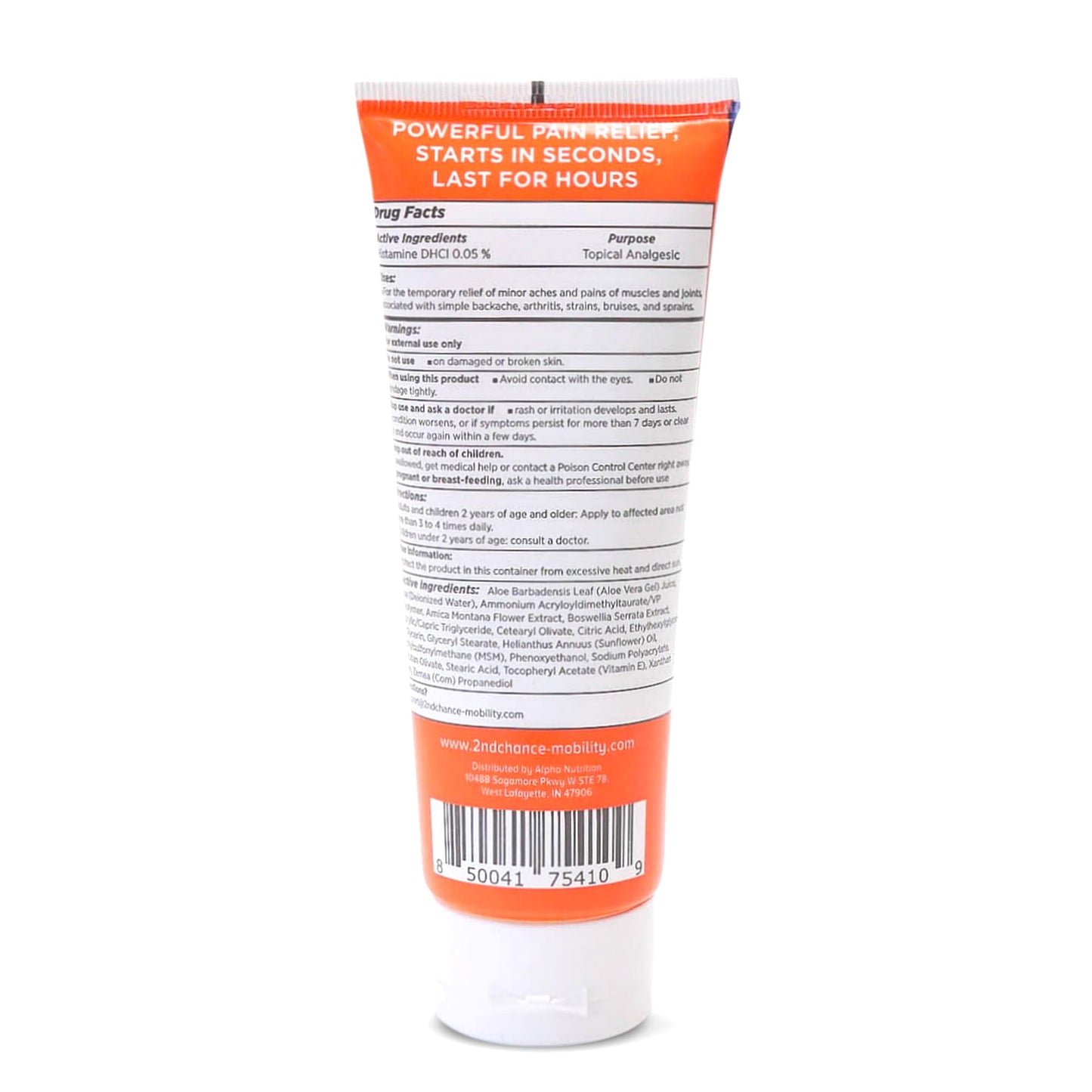 2nd Chance Mobility Pain Relief Cream, No Odor, Non-Greasy, Deep Penetrating, Moisturizing Topical Cream for Joint, Back, Muscle Ache Pain 3.4oz 2ND CHANCE MOBILITYBuy Supplements Australia