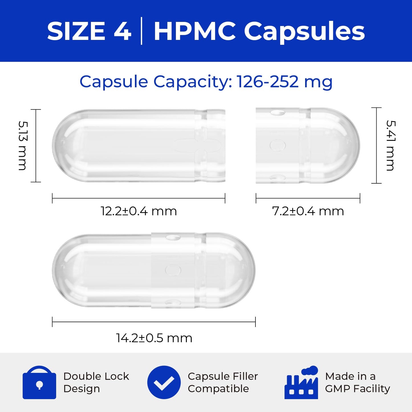 ATLEMISME Empty Vegan Capsules Size 4 - Vegan Capsules DIY Vegetable Capsule Filling - Veggie Caps with 2 Micro Lab Spoons for Capsule Filling ATLEMISMEBuy Supplements Australia