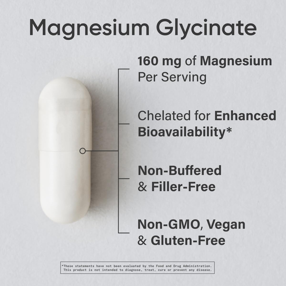 Sports Research® Magnesium Glycinate - Supports Restful Sleep & Enzymatic Processes - 160 mg Chelated Magnesium - Vegan Capsule - 90 Count Sports ResearchBuy Supplements Australia