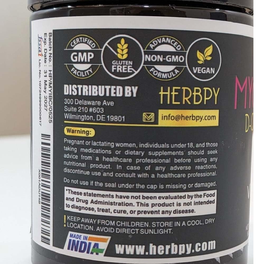 Herbpy 6in1 Premium 40:1 Myo-Inositol & D-Chiro Inositol Supplement for Women with Folate, Berberine HCl 97%, Vitamin D3 & K2 - Hormonal Balance & Ovarian Health Support- 120 Vegan Capsules Herbpy buy supplements Au