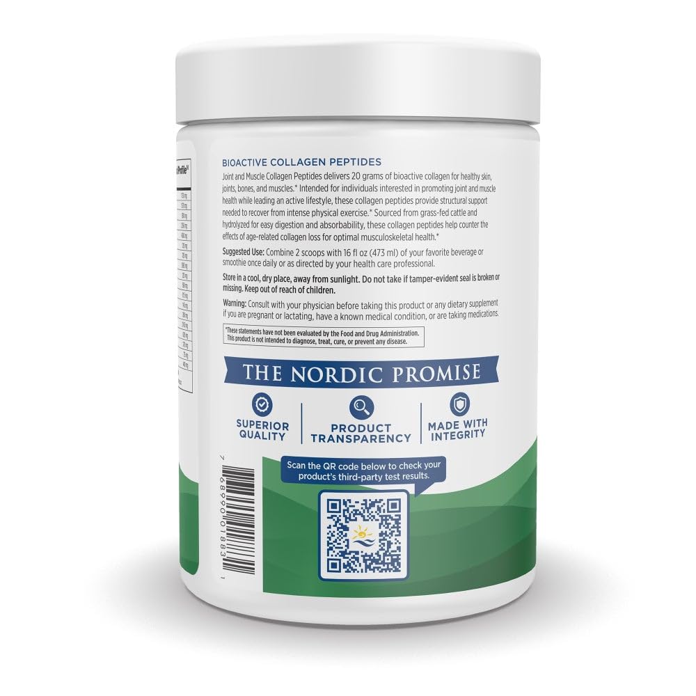 Nordic Naturals Joint & Muscle Collagen Peptides, Unflavored - 10.6 Ounces - Collagen Supplement for Skin Health and Joint Mobility - 15 Servings Nordic Naturals buy supplements Au