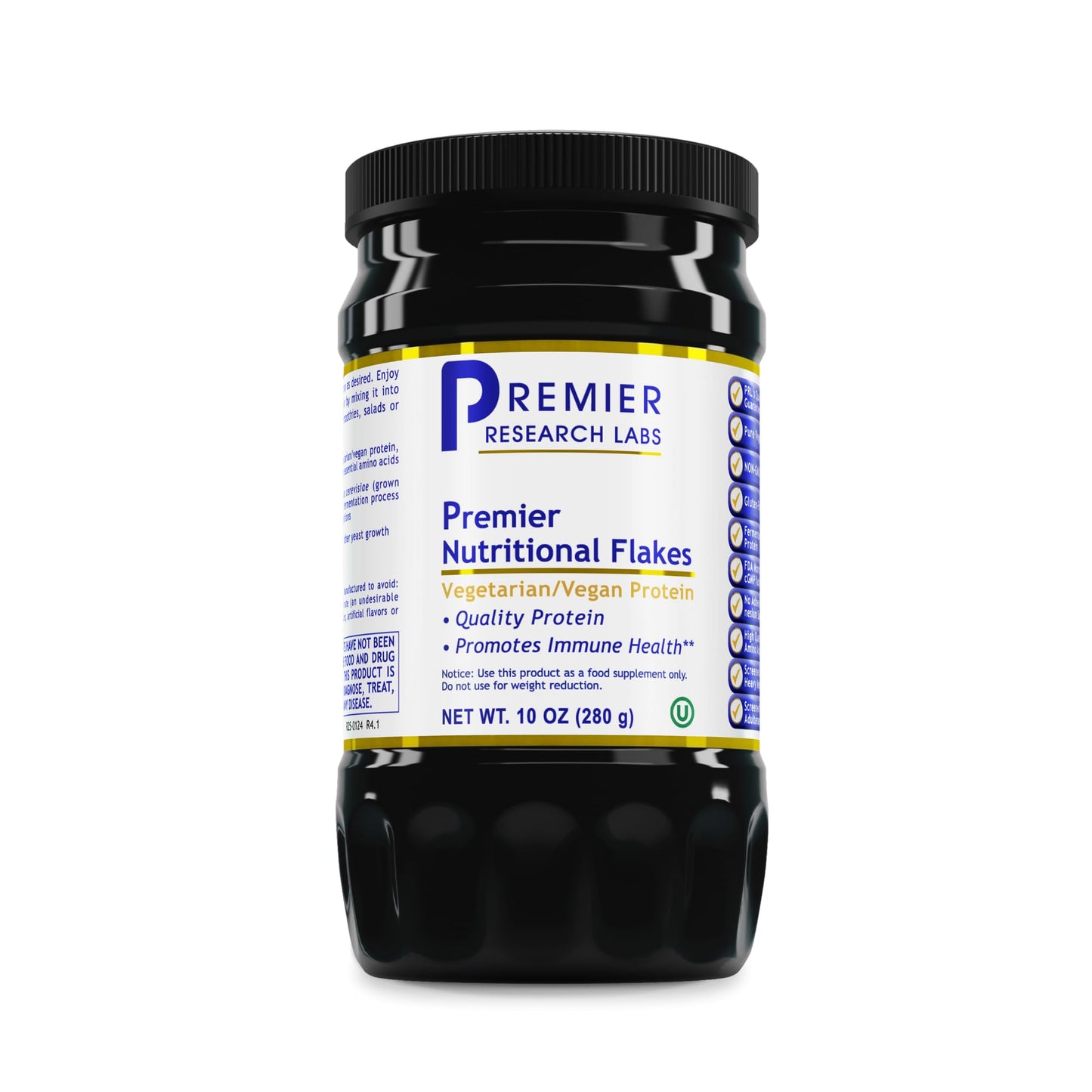 Premier Research Labs Nutritional Flakes - Fortified Nutritional Yeast Flakes for Baking, Immune Support & Nutrition with Protein & Vitamin B12, Active Dry Yeast for Vegan Cheese, Seasoning - 10 oz Premier Research LabsBuy Supplements Australia