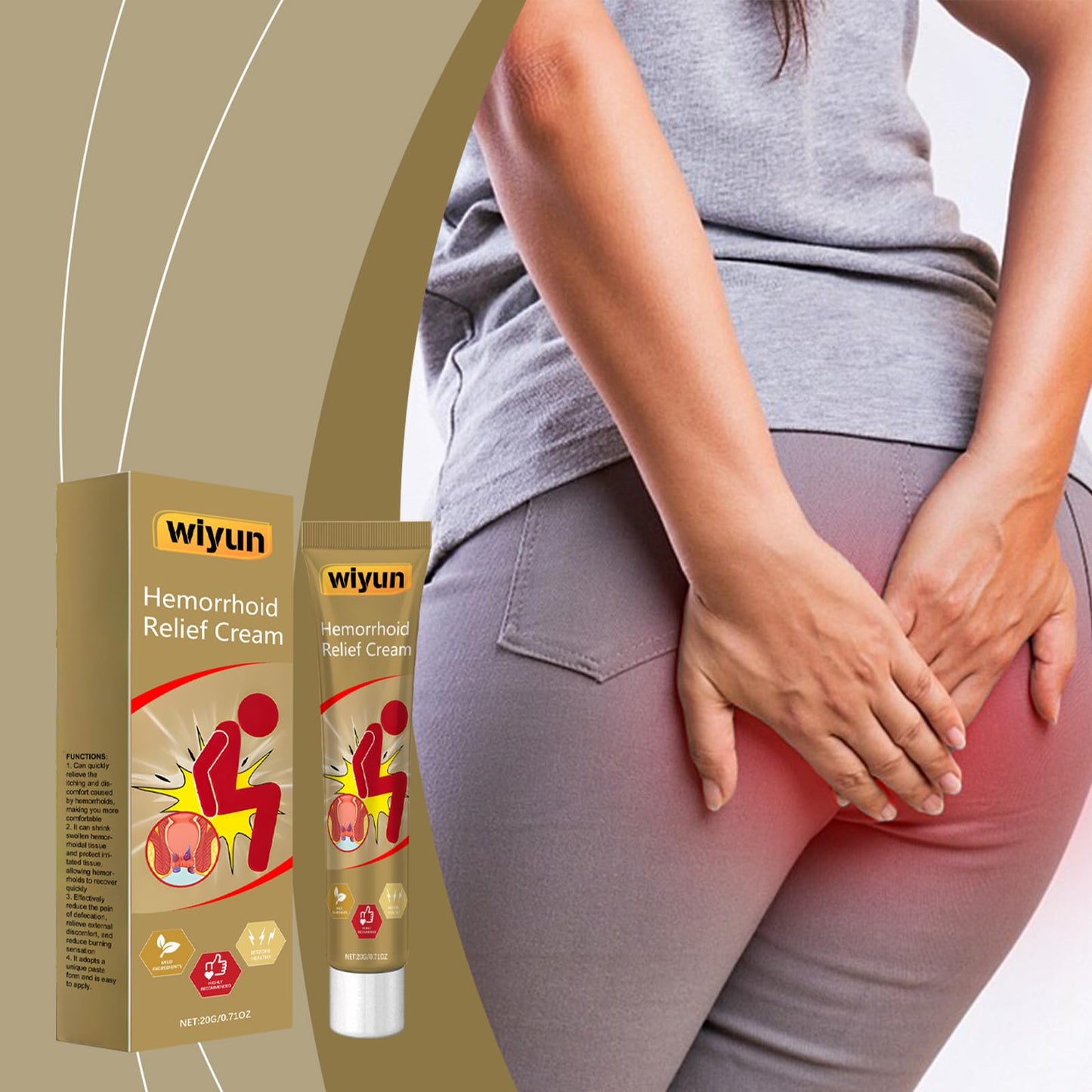 KUNLEN Herbal Hemorrhoids Cream, Chinese Hemorrhoid Creams, Body Care Cream for Men and Women (3pcs) KUNLENBuy Supplements Australia