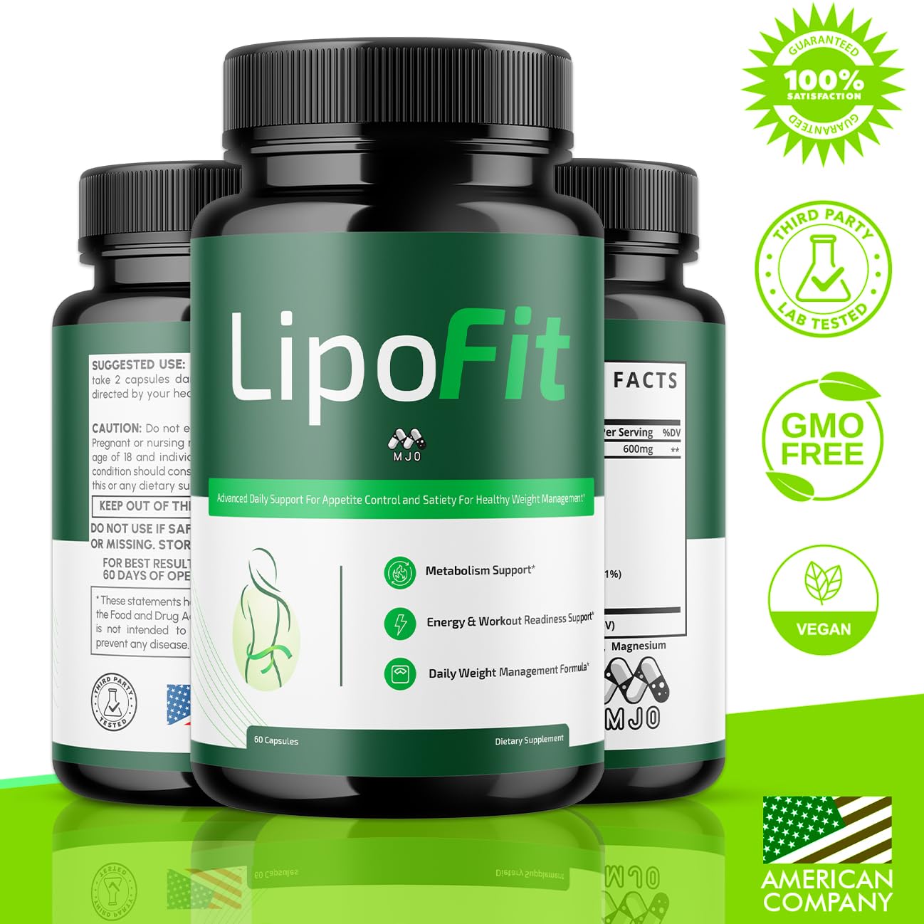 Lipo Fit Capsules, Official Lipo Fit Pills with All Natural Ingredients, Advanced Overall Health and Wellness Vitamin Supplement Formula for Maximum Strength Multivitamin Support (60 Capsules) MJOBuy Supplements Australia