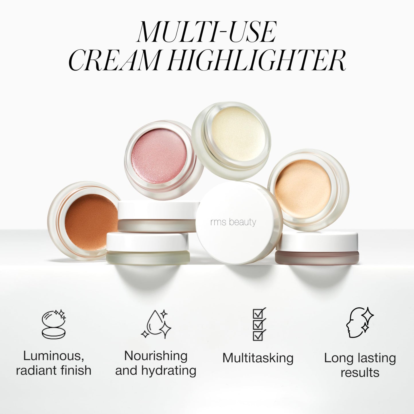 RMS Beauty Luminizer - Cream Highlighter Makeup, Luminous Dewy Makeup Highlighter Eyeshadow, Body Shimmer, Face Highlighters & Luminizers, Glow Makeup RMS BeautyBuy Supplements Australia