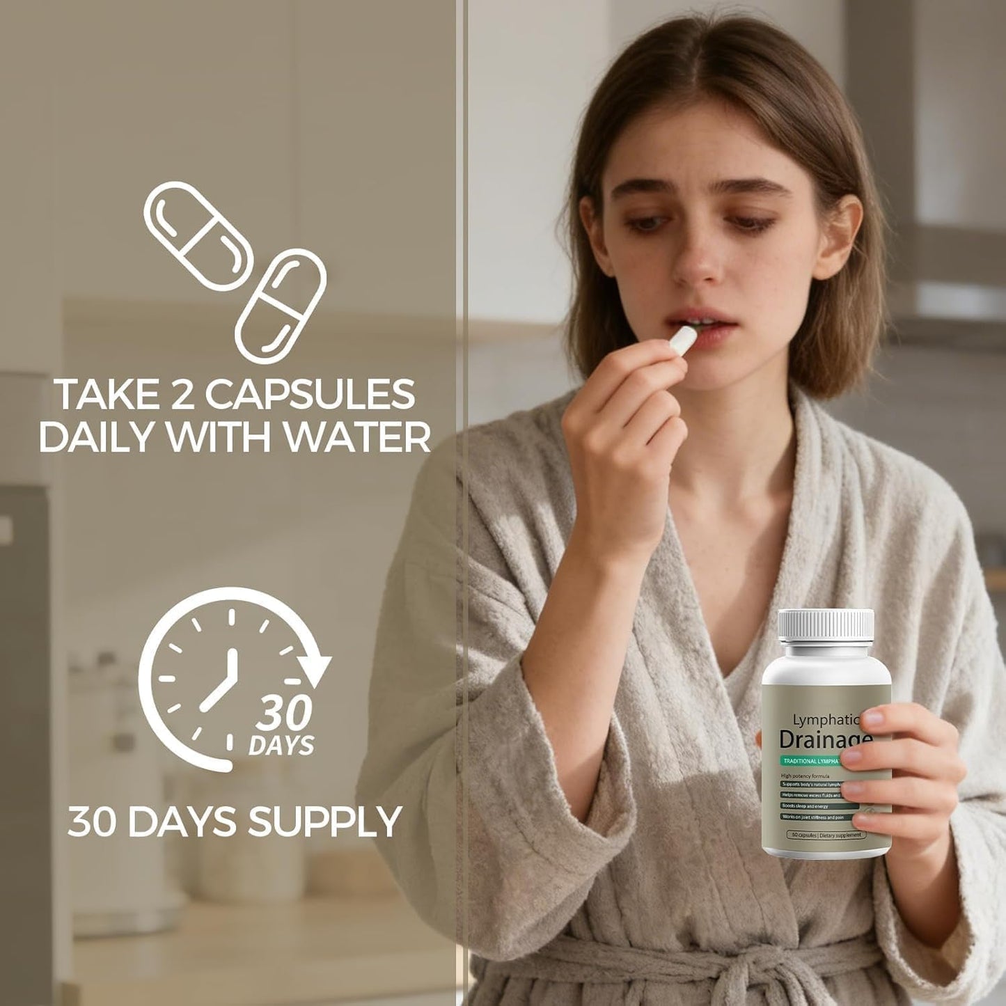 MOKA Lymphatic Drainage Capsules, New Maximum Potency Formula with Dandelion Extract, Cleavers Extract - Supports Cellulite Reduction 60 Capsules.xx MOKA buy supplements Au