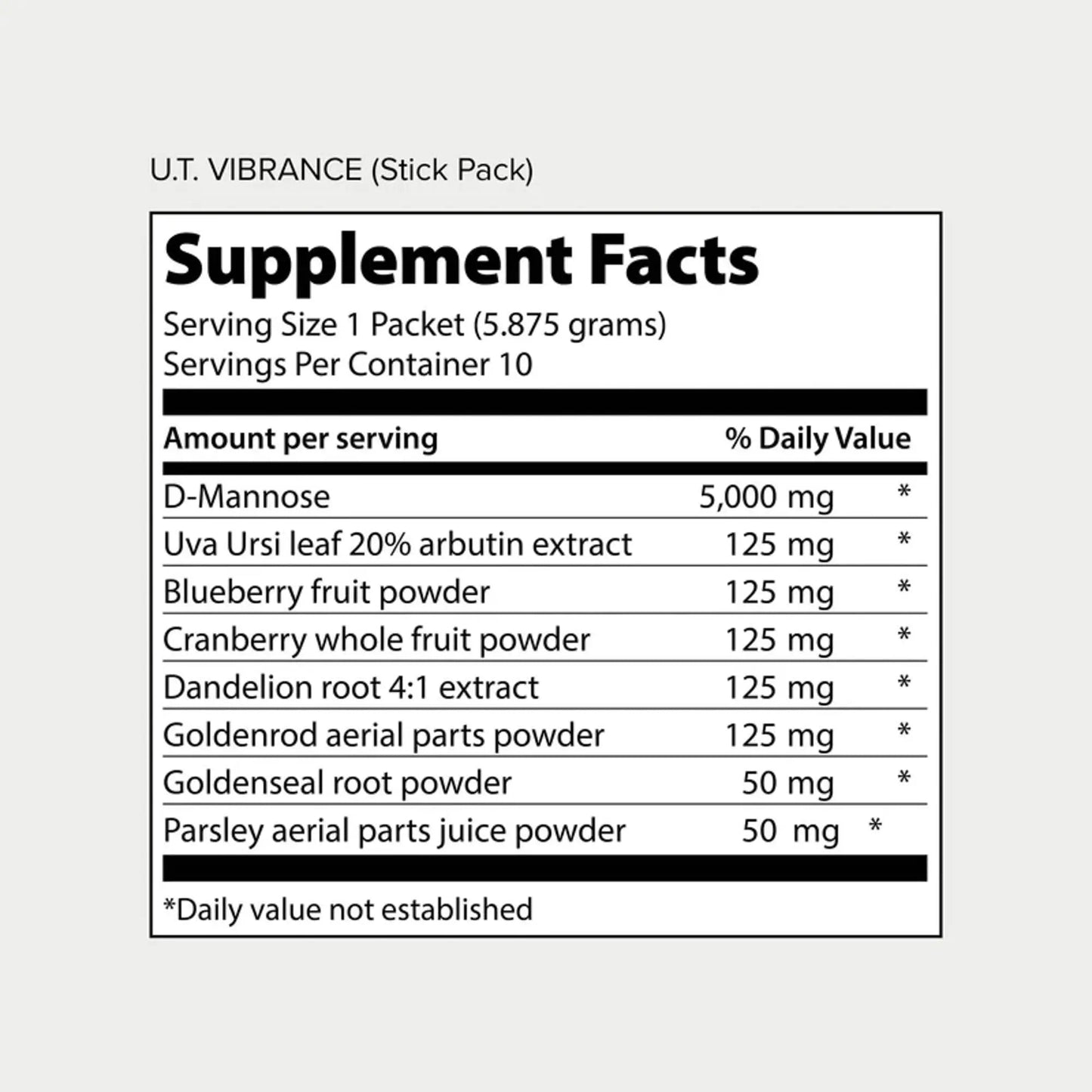 Vibrant Health, U.T. Vibrance Stick Packs, Crisis Intervention for Urinary Tract Health, 10 Servings Vibrant HealthBuy Supplements Australia