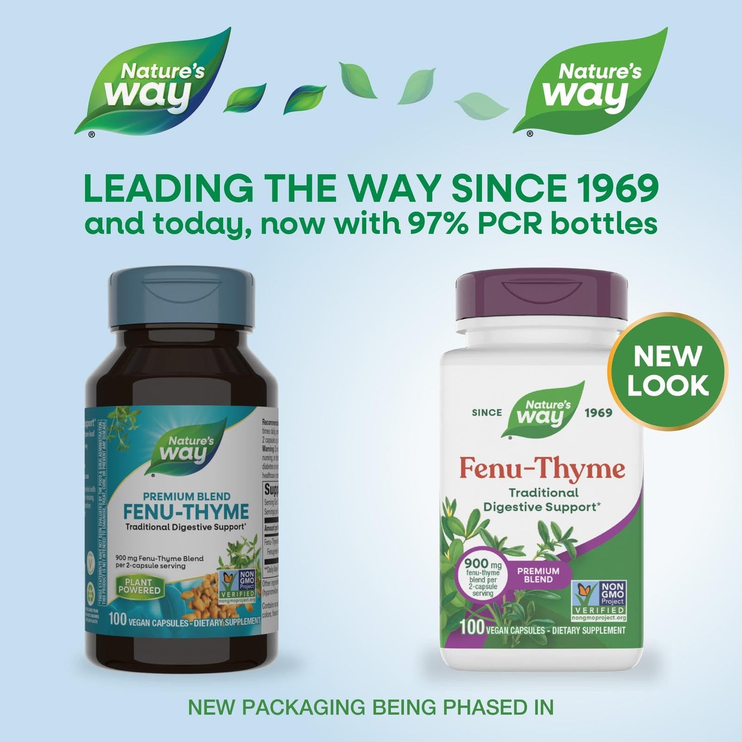 Nature's Way Fenu-Thyme - Traditional Digestive Support Blend* - 900 mg of Thyme & Fenugreek per 2-Capsule Serving - Non-GMO Project Verified & Dairy Free - 100 Vegan Capsules Nature's WayBuy Supplements Australia