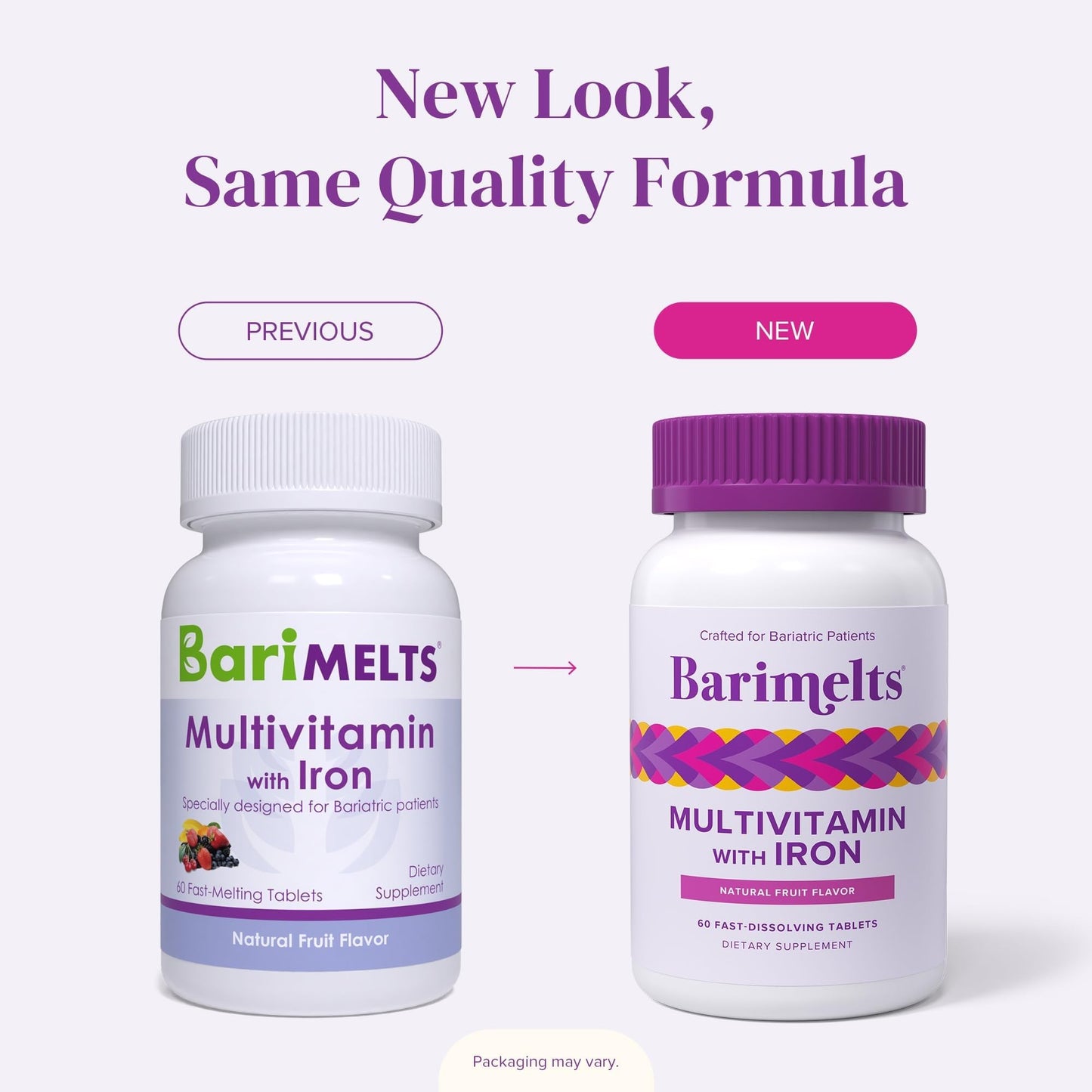 BariMelts Bariatric Multivitamin with Iron, 60 Fast-Dissolving Tablets (1-Month Supply), Sugar-Free Bariatric Vitamins for Women, Natural Fruit Flavor BariMelts buy supplements Au